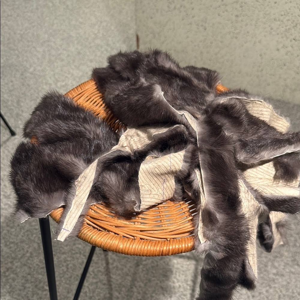 Luxurious natural  mink Fur Fabric Pieces